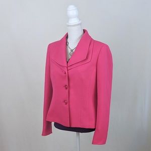 Hot Pink Evan-Picone Jacket in Size 8.